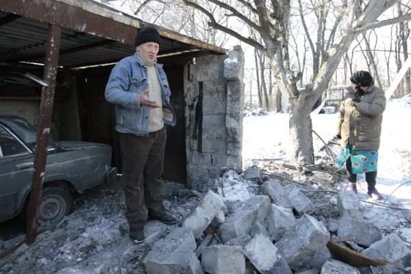 Последствия обстрелов в Донецкой области