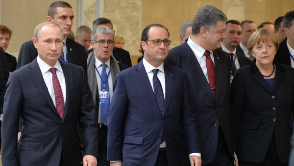 Переговоры лидеров России, Германии, Франции и Украины в Минске