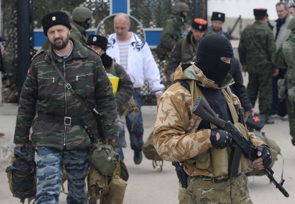 Ситуация у штаба ВМС Украины в Севастополе