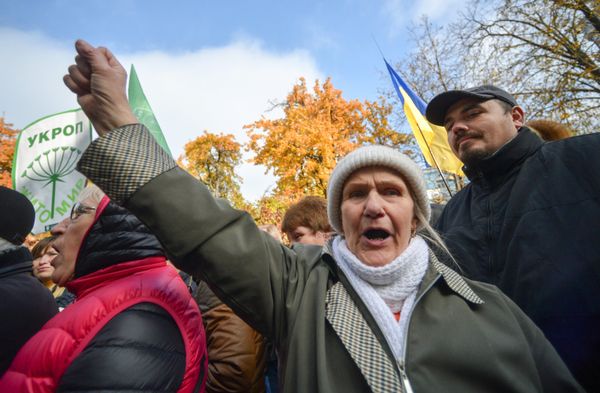 Митинг в поддержку лидера партии УКРОП Геннадия Корбана в Киеве