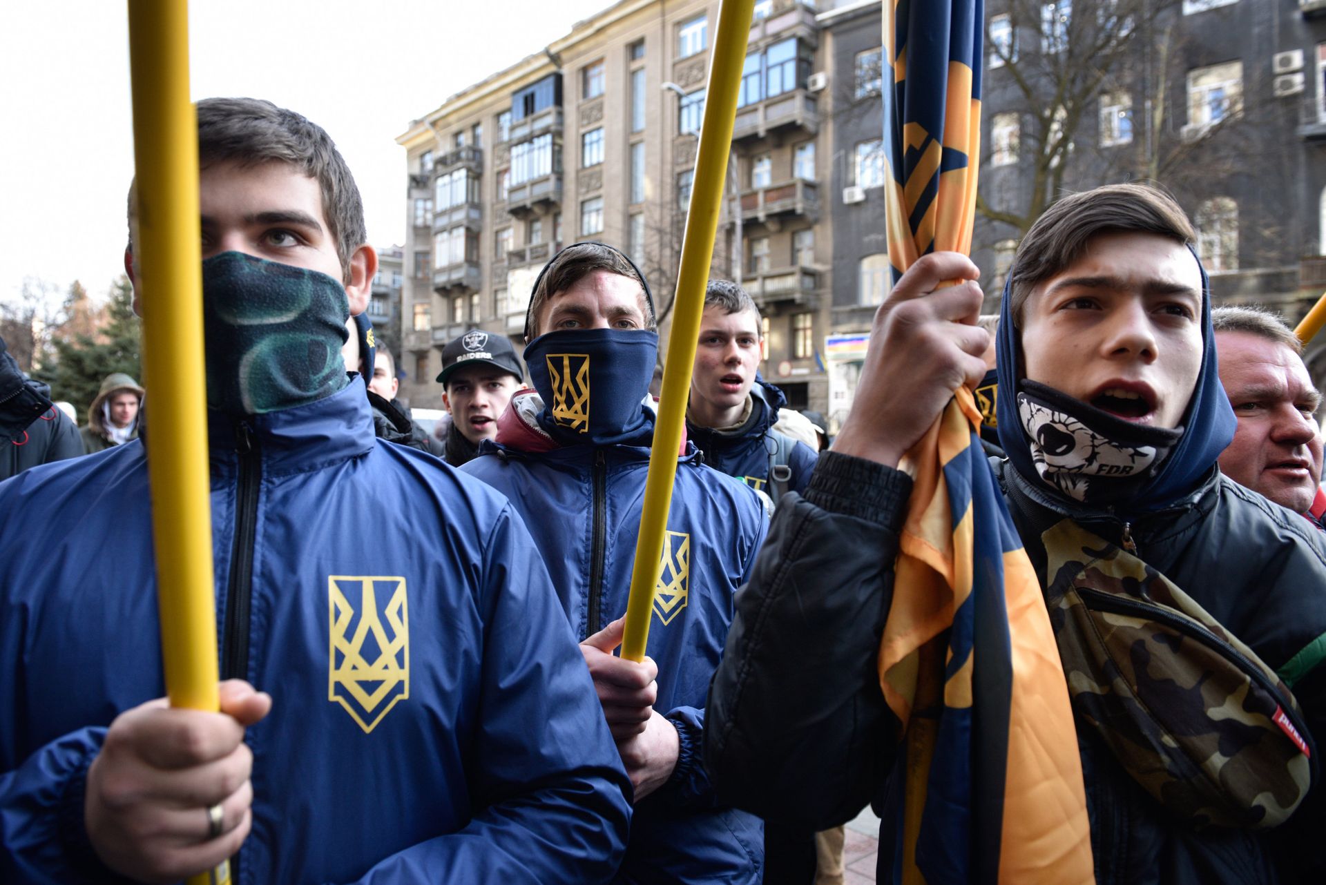 Акция националистов за закрытие филиалов российских банков в Киеве - РИА Новости, 1920, 14.08.2020