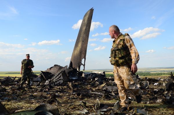 Место падения самолета ИЛ-76 ВВС Украины, сбитого ополченцами Луганска Место падения самолета ИЛ-76 ВВС Украины, сбитого ополченцами Луганска