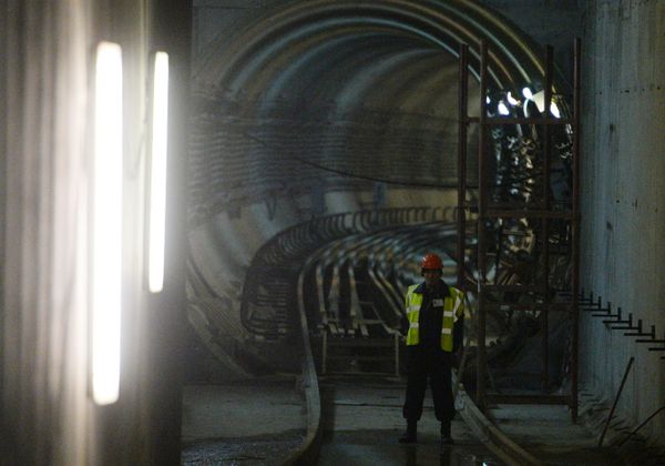 Строительство станции метро Ховрино
