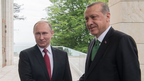 Встреча президента РФ В. Путина с президентом Турции Р. Эрдоганом