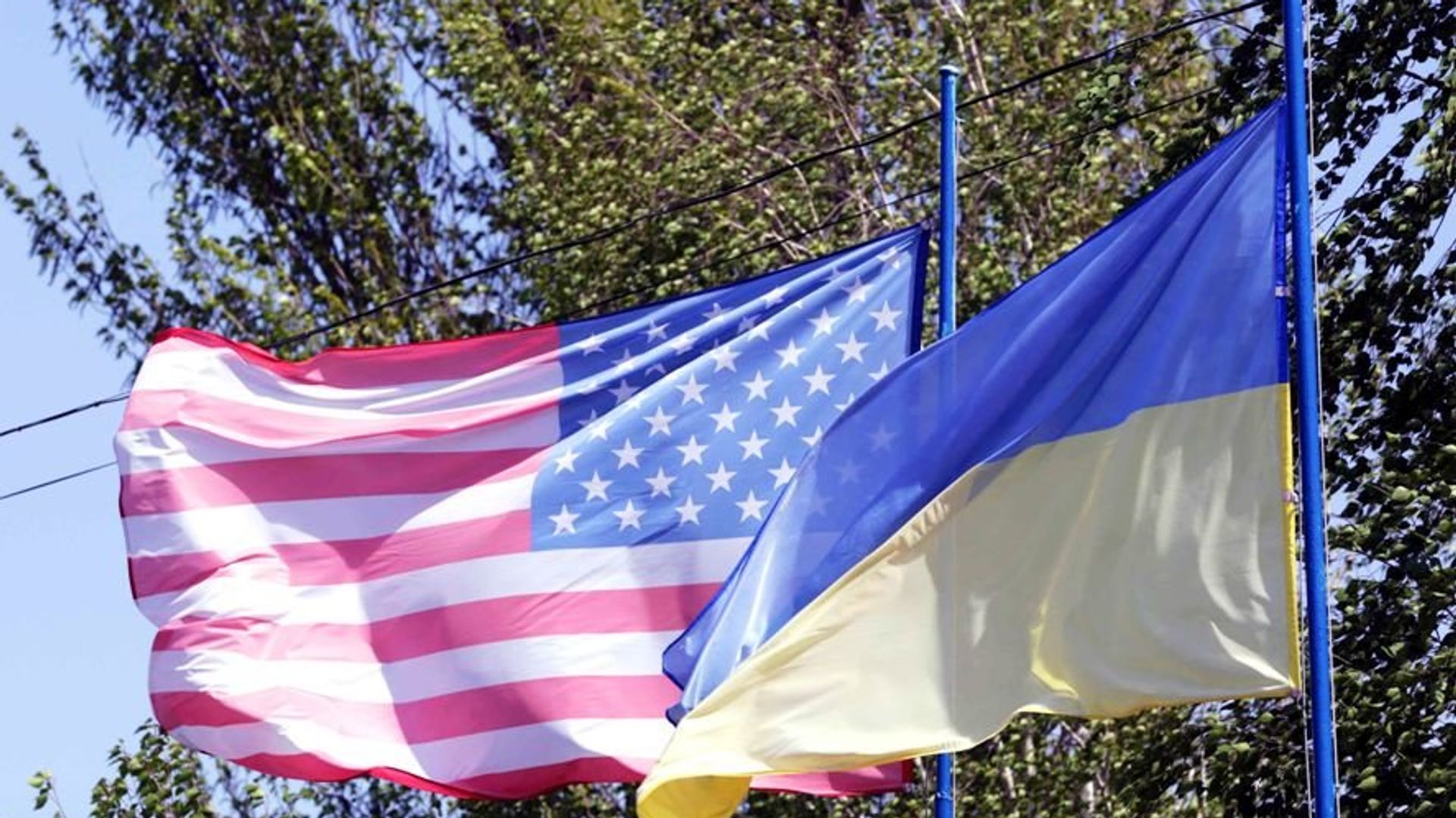 Флаги Украина США - РИА Новости, 1920, 14.07.2022