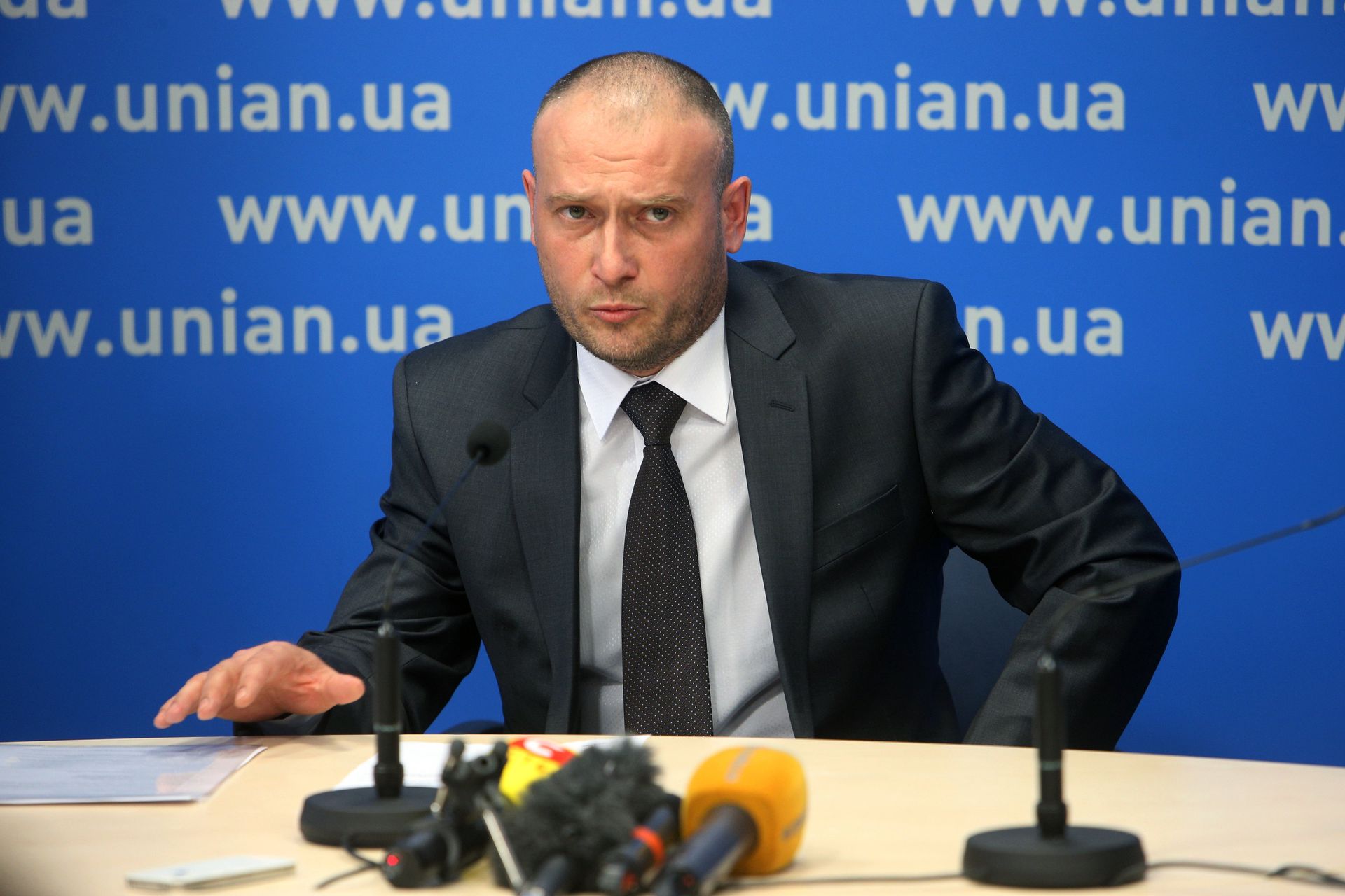 Пресс-конференция кандидата в президента Украины Д.Яроша - РИА Новости, 1920, 24.11.2021
