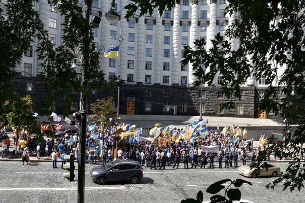 Акция протеста шахтёров в Киеве Акция протеста шахтёров в Киеве