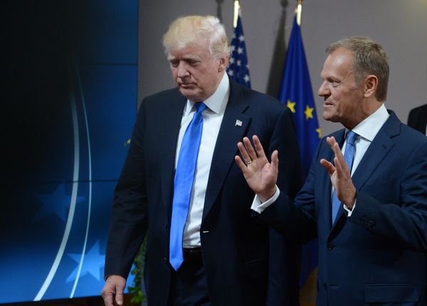 Президент США Дональд Трамп встретился с лидерами ЕС в Брюсселе
