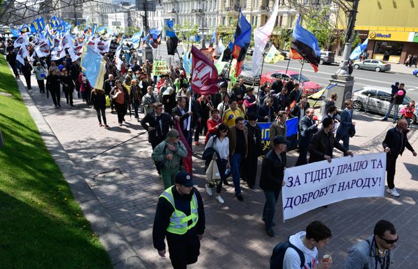 Акция в Киеве против принятия нового Трудового кодекса