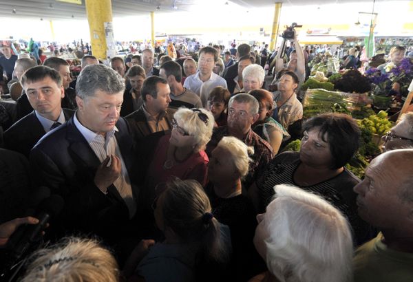 Кандидат в президенты Украины П.Порошенко в Одессе