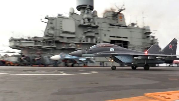 Боевая работа авиации ТАВКР Адмирал Кузнецов в Средиземном море у берегов Сирии