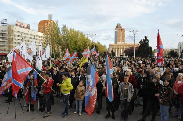 Акция памяти погибших в Одессе 2 мая 2014 года состоялась в Донецке