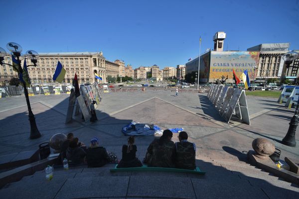 Палаточный лагерь в центре Киева снесен Палаточный лагерь в центре Киева снесен