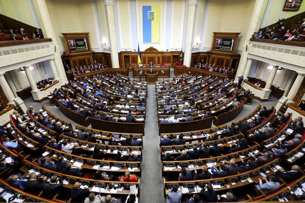 Заседание Верховной рады Украины в Киеве