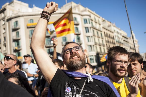 Акция протеста в Барселоне Акция протеста в Барселоне