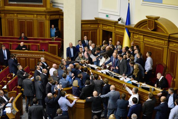 Заседание Верховной рады Украины в Киеве