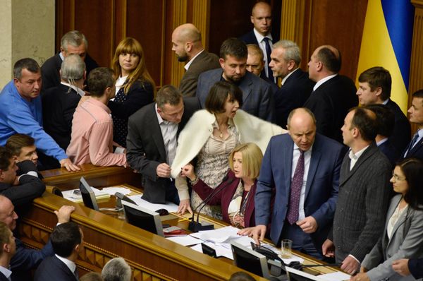 Заседание Верховной рады Украины в Киеве