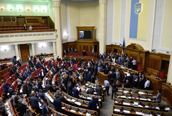 Заседание Верховной рады Украины в Киеве