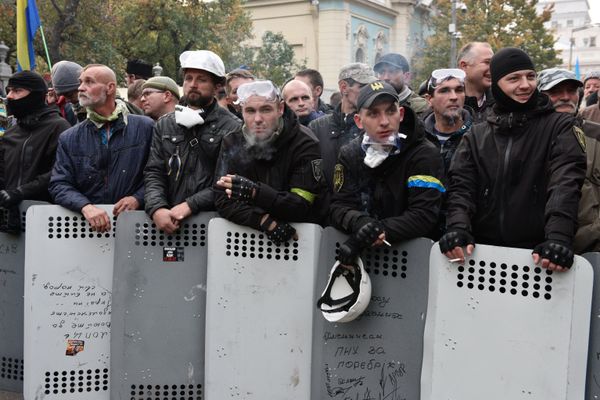 Митинг у здания Верховной рады Украины в Киеве