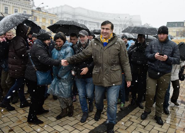 Марш сторонников М. Саакашвили в Киеве