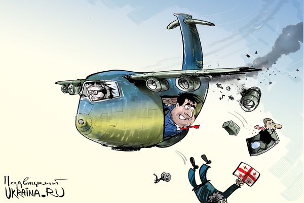 Карикатура Саакашвили теряет соратников Карикатура Саакашвили теряет соратников