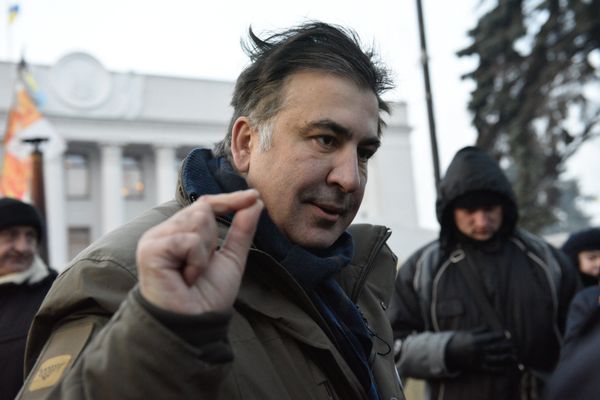 бывший губернатор Одесской области Михаил Саакашвили отвечает на вопросы журналистов
