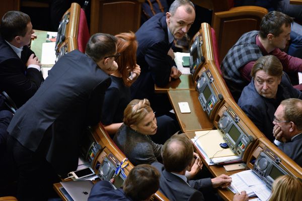 Заседание Верховной рады Украины в Киеве