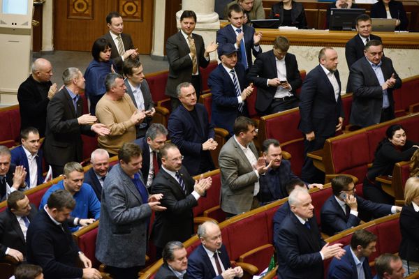 Заседание Верховной рады Украины в Киеве