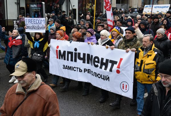 Акция протеста сторонников М. Саакашвили в Киеве