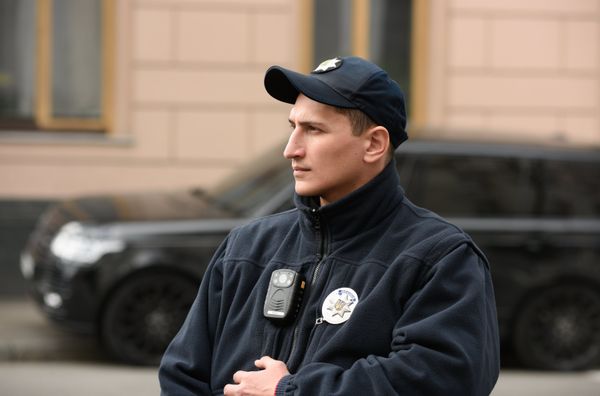 Сотрудники Украинской полиции в Киеве