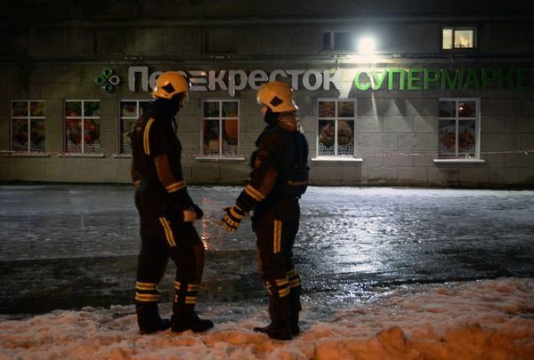Взрыв в магазине Перекресток в Санкт-Петербурге
