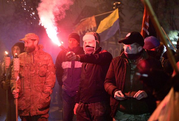 Шествие в Киеве, посвященное годовщине событий на Майдане Шествие в Киеве, посвященное годовщине событий на Майдане