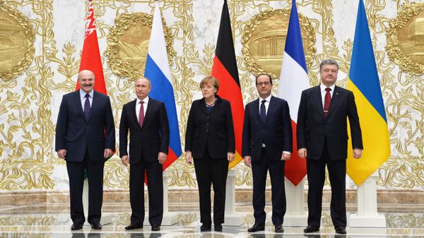 Переговоры лидеров России, Германии, Франции и Украины в Минске