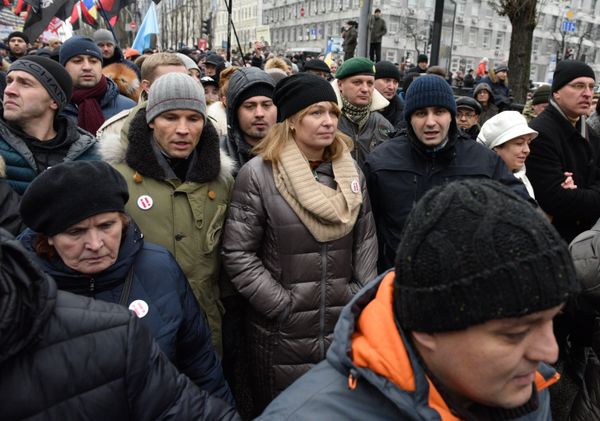 Акция протеста сторонников М. Саакашвили в Киеве