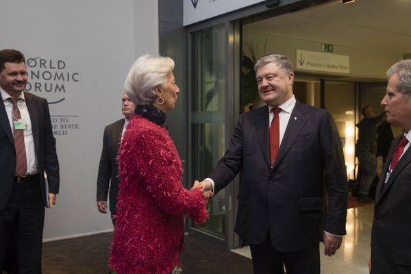 Порошенко Лагард Давос Порошенко Лагард Давос