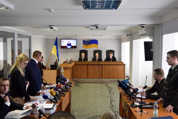 Суд в Киеве по делу экс-президента Украины В. Януковича