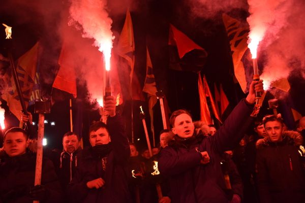 Марш националистов во Львове Марш националистов во Львове