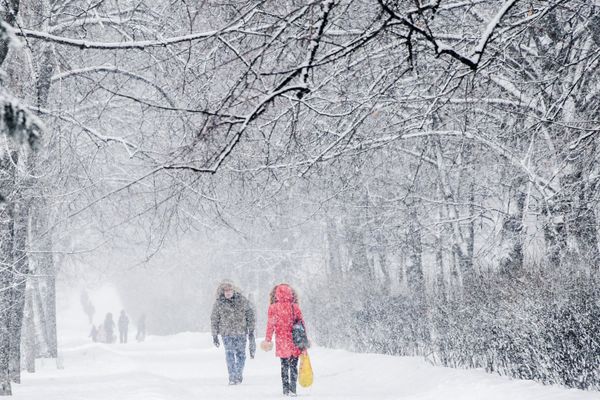 Снегопад в Москве