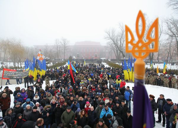 Акция сторонников М. Саакашвили в Киеве