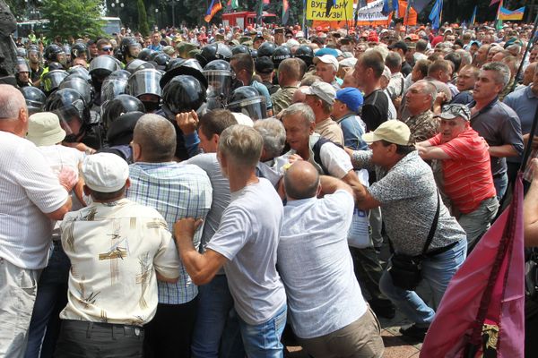 Акция протеста шахтёров в Киеве