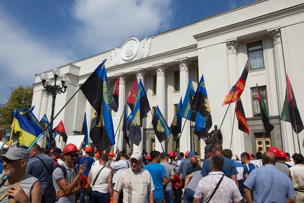 Акция протеста шахтёров в Киеве Акция протеста шахтёров в Киеве