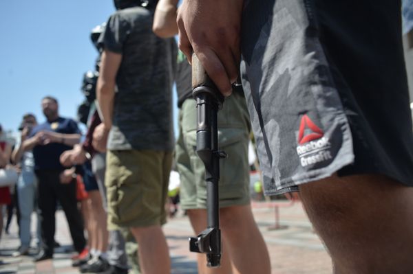 Акция Национальных дружин в Киеве 12.07.2018 Националисты рада оружие