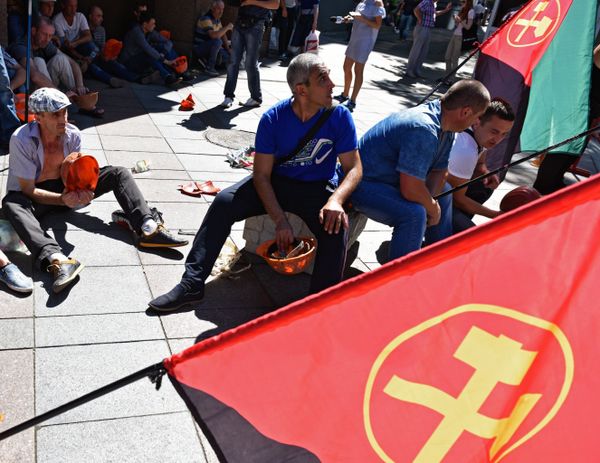 Акция протеста шахтёров в Киеве Акция протеста шахтёров в Киеве