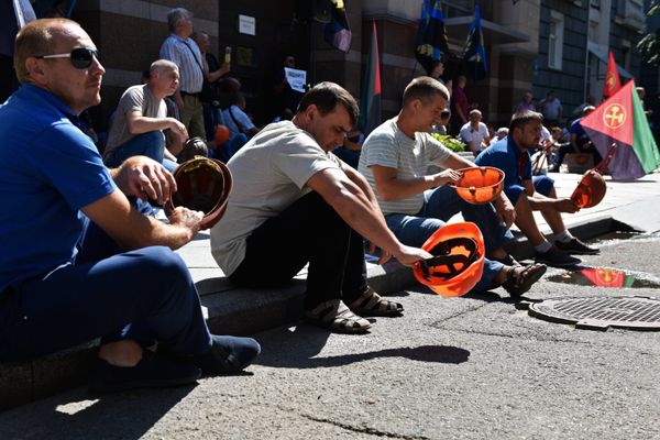 Акция протеста шахтёров в Киеве Акция протеста шахтёров в Киеве