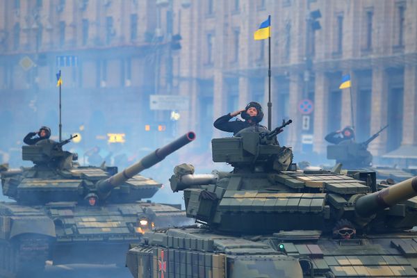 Репетиция парада ко Дню независимости Украины в Киеве
