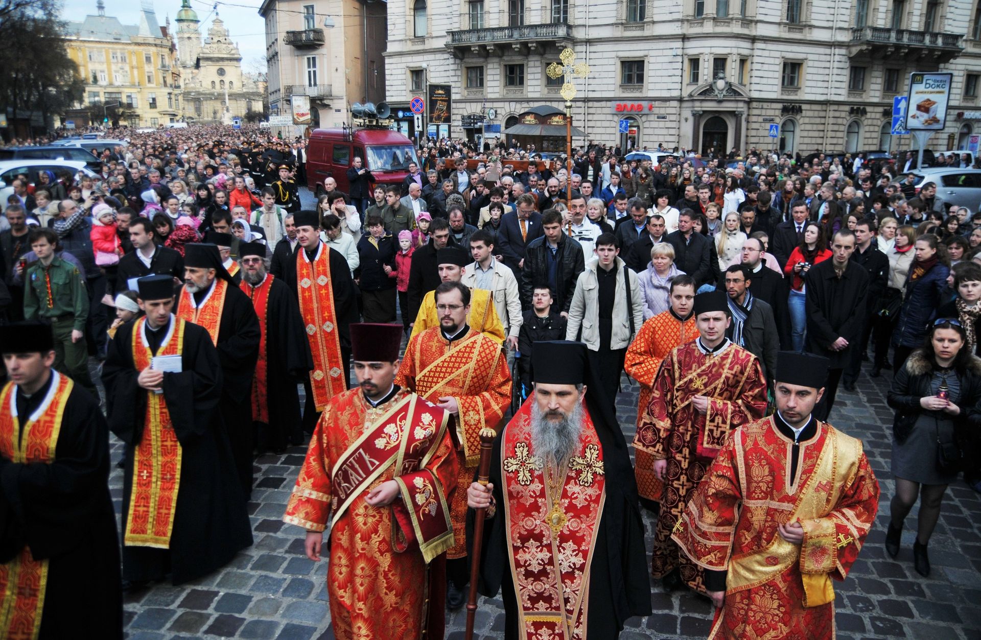 Молитвенный крестный ход во Львове - РИА Новости, 1920, 27.08.2018