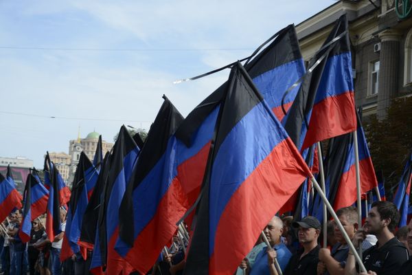 Фоторепортаж прощания с Александром Захарченко