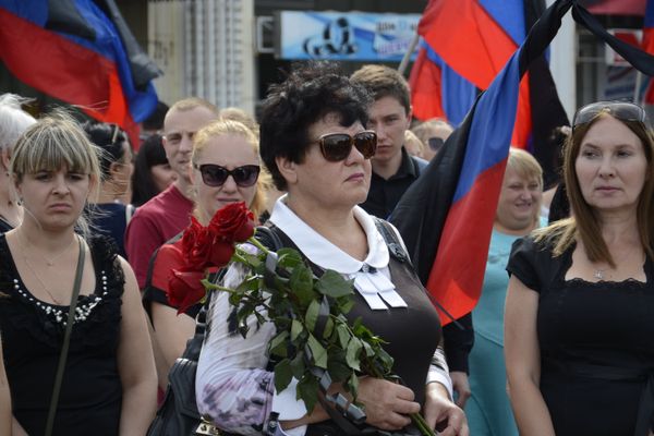 Фоторепортаж прощания с Александром Захарченко