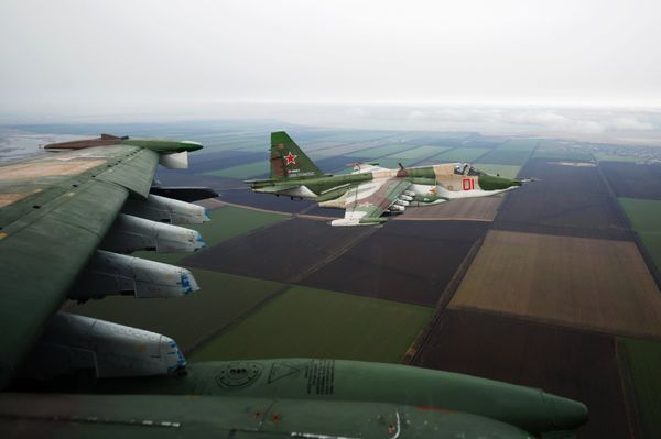 Летно-тактические учения штурмовиков Су-25