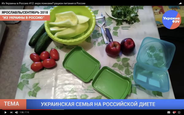 Из Украины в Россию #12: икра ложками? рацион питания в России Видео
